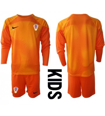 Croatia Goalkeeper Replica Away Stadium Kit for Kids World Cup 2022 Long Sleeve (+ pants)